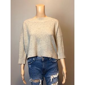 WHIT grey 100% cashmere sweater